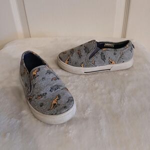 Grey Carter's Toddler Dinosaur Slip-On Sneakers size 10